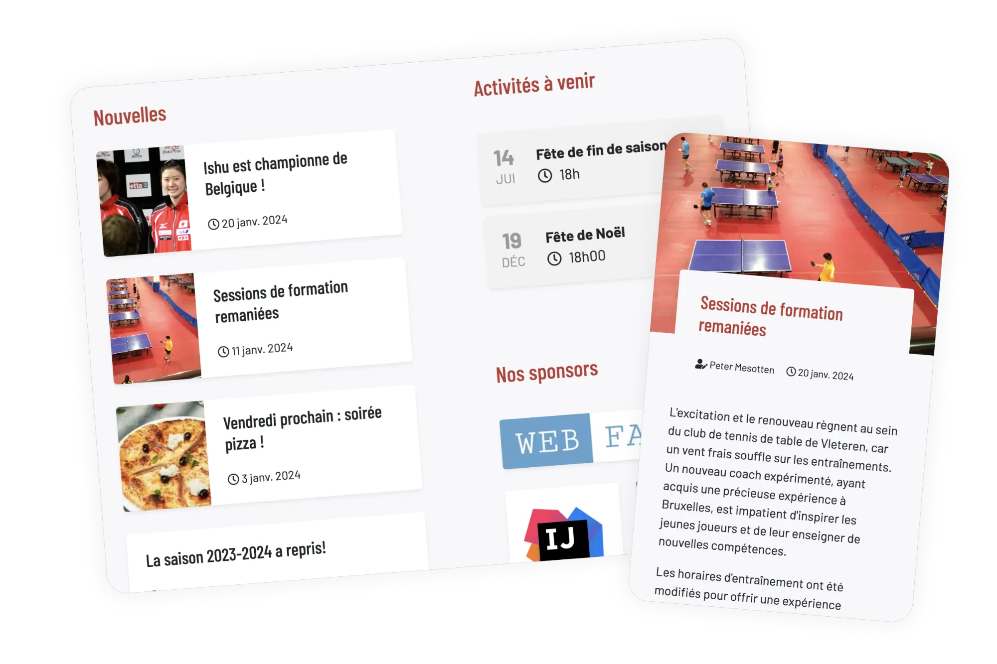 Nouvelles et activités
